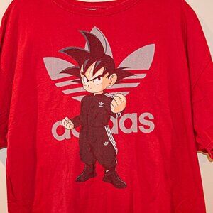 Adidas Goku Dragon Ball Z T-Shirt Red Mens 2XL